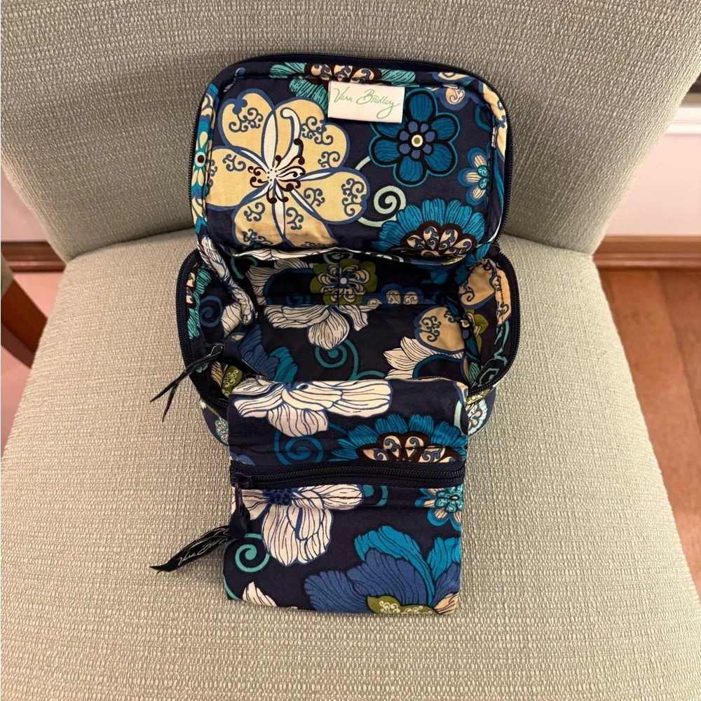 Vintage Vera Bradley in Mod Floral Blue - Sm Duffle, Jewelry Case + Iron Pouch - Picture 8 of 12